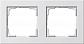 Рамка 2-постовая Gira E2 чисто-белый глянцевый 021229 - фото №1
