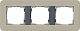 Рамка 3-постовая Gira E3 серо-бежевый/антрацит 0213428