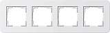 Рамка 4-постовая Gira E3 белый глянцевый 0214410