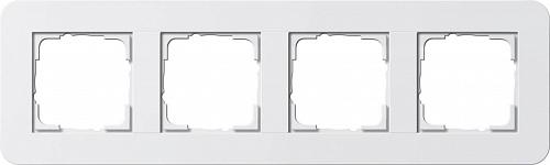 Рамка 4-постовая Gira E3 белый глянцевый 0214410