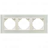 Рамка 3-постовая Efapel Logus 90 Crystal стекло/лед 90930 TCG