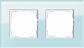 Рамка 2-постовая Gira Esprit салатовое стекло 021218 - фото №1