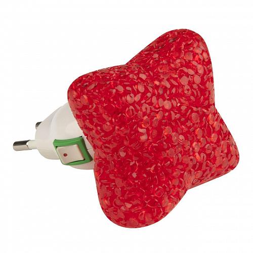 Настенный светодиодный светильник (10326) Uniel DTL-309-Звездочка/Red/1LED/0,1W