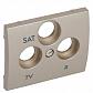 Лицевая панель Legrand Galea Life розетки TV-RD-SAT титановая 771489 - фото №1