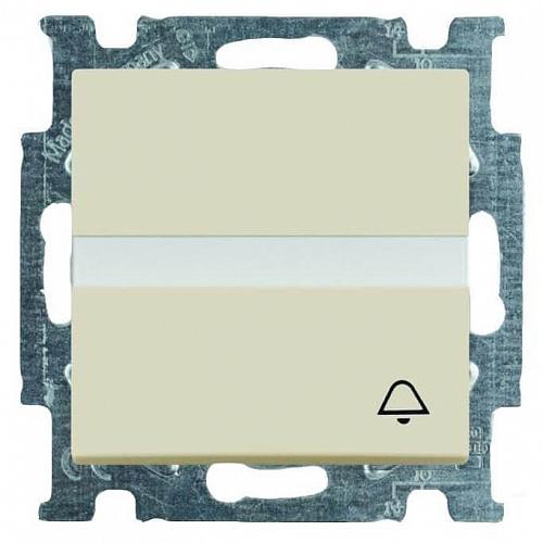 Выключатель кнопочный одноклавишный ABB Basic55 10A 250V Звонок слоновая кость 2CKA001413A1087