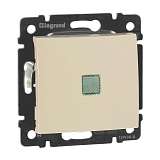Переключатель одноклавишный Legrand Valena 10A 250V с подсветкой слоновая кость 774310