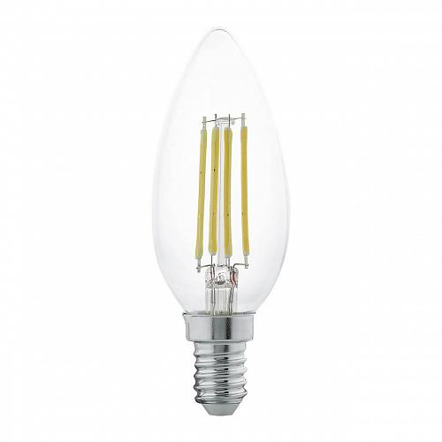 Лампа светодиодная филаментная Eglo E14 4W 2700К прозрачная 11496