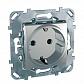Розетка Schneider Electric Unica Top с/з со шторками MGU5.057.30ZD - фото №1