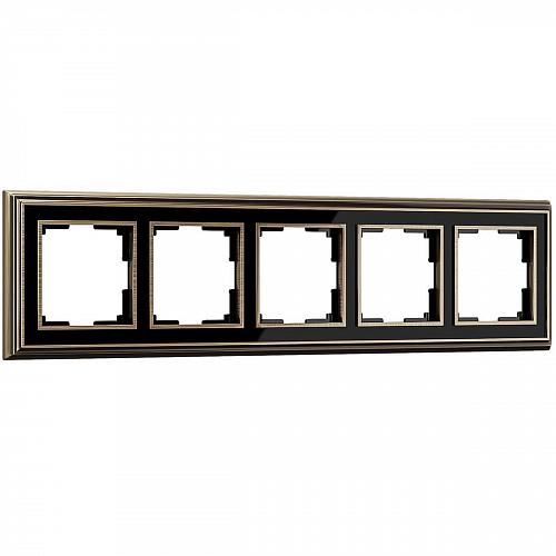 Рамка Werkel Palacio на 5 постов бронза/черный WL17-Frame-05 4690389103766