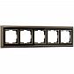 Рамка Werkel Palacio на 5 постов бронза/черный WL17-Frame-05 4690389103766 - фото №1