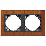 Рамка 2-постовая Efapel Logus 90 Arbore красное дерево/серый 90920 TMS