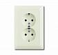 Розетка двойная ABB Basic55 Schuko с/з 16A 250V безвинтовой зажим chalet-белый 2CKA002014A1478 - фото №1