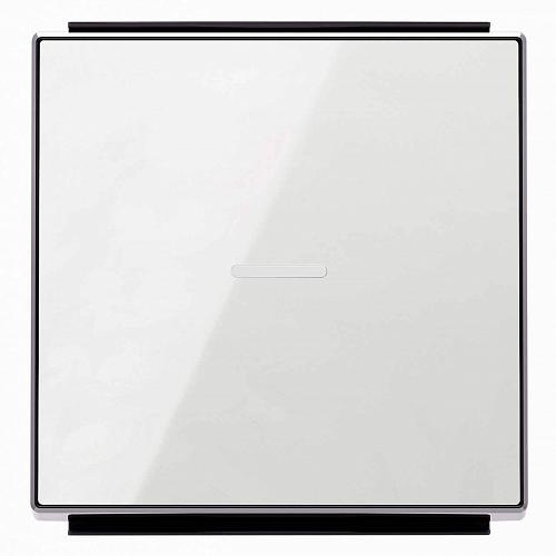 Лицевая панель ABB Sky выключателя одноклавишного с подсветкой стекло белое 2CLA850130A2101