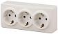 Розетка ЭРА Эксперт 3х2P E со шторками Schuko 16A 250V 11-2209-02 Б0020704 - фото №1