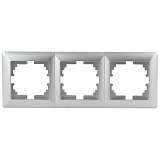 Рамка 3-постовая ЭРА Intro Solo серебро 4-503-03 Б0043419