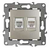 Розетка комбинированная RJ45+RJ11 ЭРА 12 12-3109-04 Б0018251