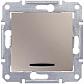 Выключатель одноклавишный 2P с красной подсветкой Schneider Electric Sedna 10A 250V SDN0201168 - фото №1