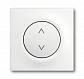 Лицевая панель ABB Impuls выключателя электронного Busch-Jalousiecontrol белый бархат 2CKA006430A0379 - фото №1