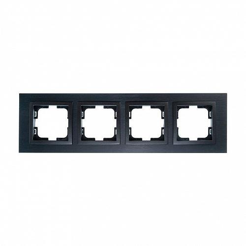 Рамка 4-постовая Mono Electric Style Aluminium дымчатый графит 107-820000-163