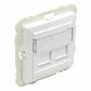 Лицевая панель Efapel Logus 90 для двух коннекторов RJ45 белый 90442 SBR - фото №1
