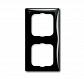 Рамка 2-постовая ABB Basic55 chateau-черный 2CKA001725A1507 - фото №1