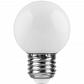Лампа светодиодная Feron Е27 1W 6400K Шар Матовая LB-37 25115 - фото №2