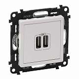 Розетка USB двойная Legrand Valena Life 240V/5V 1500mA белая 753412