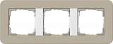 Рамка 3-постовая Gira E3 серо-бежевый/белый глянцевый 0213418