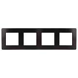 Рамка 4-постовая ЭРА 12 сатин черный 12-5104-06 Б0052534
