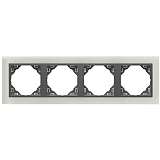 Рамка 4-постовая Efapel Logus 90 Crystal стекло/серый 90940 TCS