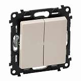 Переключатель двухклавишный Legrand Valena Life 10А 250В слоновая кость 752508