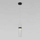Подвесной светодиодный светильник Eurosvet Lumen 50244/1 LED черный/прозрачный