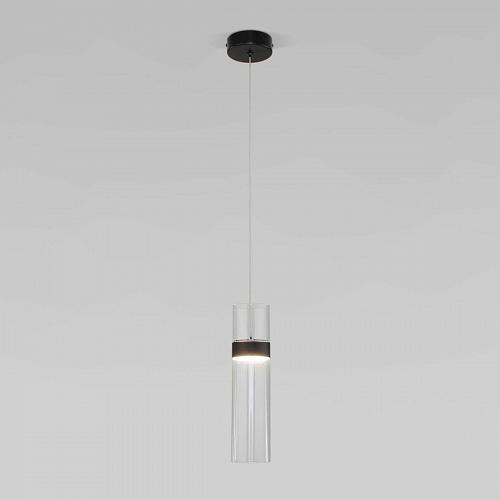 Подвесной светодиодный светильник Eurosvet Lumen 50244/1 LED черный/прозрачный