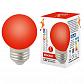 Лампа светодиодная Volpe E27 1W красная LED-G45-1W/RED/E27/FR/С UL-00005646 - фото №1