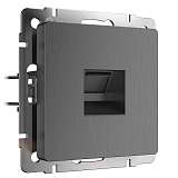 Розетка Ethernet RJ-45 Werkel графит рифленый W1181004 4690389158674
