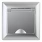 Розетка ЭРА Intro Solo Schuko 2P+E 16A 250V с крышкой серебро 4-203-03 Б0043321 - фото №1