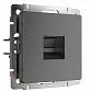 Розетка Ethernet RJ-45 Werkel графит рифленый W1181004 4690389158674 - фото №1