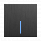 Выключатель Werkel одноклавишный проходной с подсветкой Графит рифленый WL04-SW-1G-2W-LED 4690389146046 - фото №1