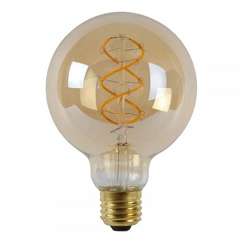 Лампа светодиодная диммируемая Lucide E27 5W 2200K янтарная 49032/05/62