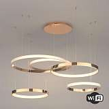 Подвесной светодиодный светильник Eurosvet Smart Posh 90275/5 медный