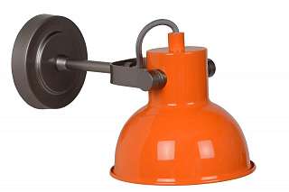 Споты с одним плафоном оранжевого цвета