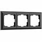 Рамка Werkel Fiore на 3 поста черный матовый W0032208 4690389160417 - фото №1