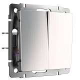 Выключатель двухклавишный Werkel глянцевый никель W1120002 4690389157882