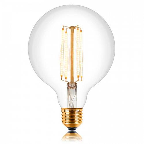 Лампа светодиодная филаментная диммируемая E27 4W 1800K прозрачная 056-793