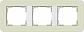 Рамка 3-постовая Gira E3 песочный/белый глянцевый 0213417 - фото №1