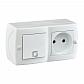 Выключатель - розетка Mono Electric Octans IP20 одноклавишный - 2К белый 104-010101-185 - фото №1