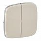 Лицевая панель Legrand Valena Allure выключателя двухклавишного слоновая кость 755026 - фото №1