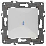 Выключатель одноклавишный с подсветкой ЭРА Elegance 10AX 250V 14-1102-01 Б0034215