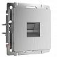 Розетка Ethernet RJ-45 Werkel cеребряный рифленый W1181009 4690389159886 - фото №1