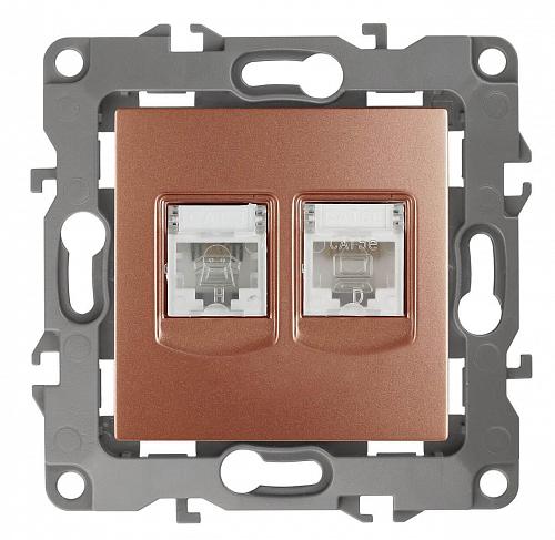 Розетка комбинированная RJ45+RJ11 ЭРА 12 12-3109-14 Б0019360